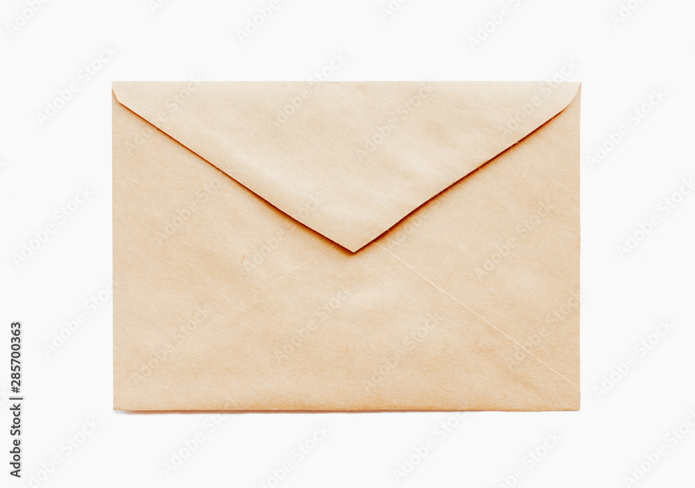brown paper envelope on a white background brown paper envelope on a white background