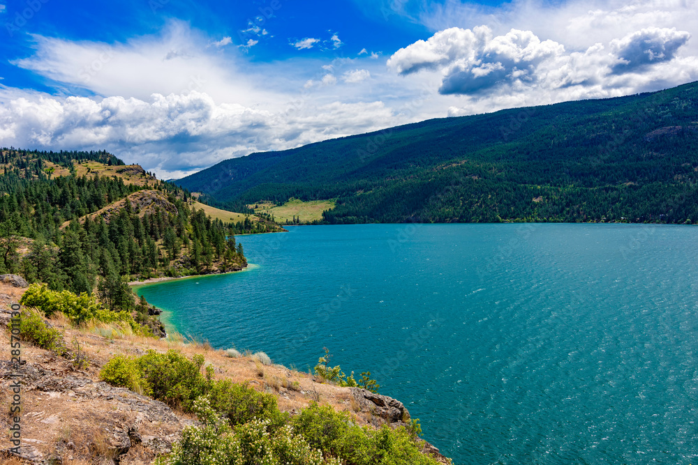 View of Kalamalka Lake from Kalamalka Lake Provincial Park near Vernon British Columbia Canada