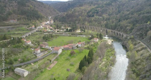 Chapeauroux village approach, Haute-Loire, France photo