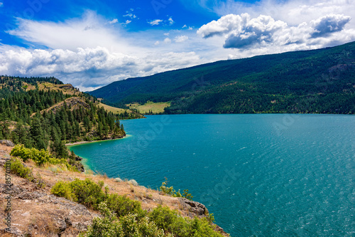 View of Kalamalka Lake from Kalamalka Lake Provincial Park near Vernon British Columbia Canada photo