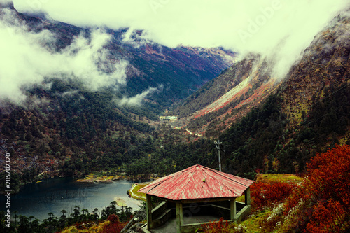 Madhuri lake view from the top in Tawang India