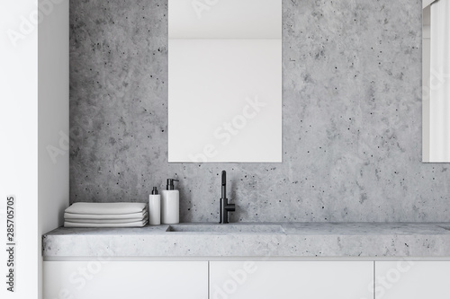 Photography White and stone bathroom sink