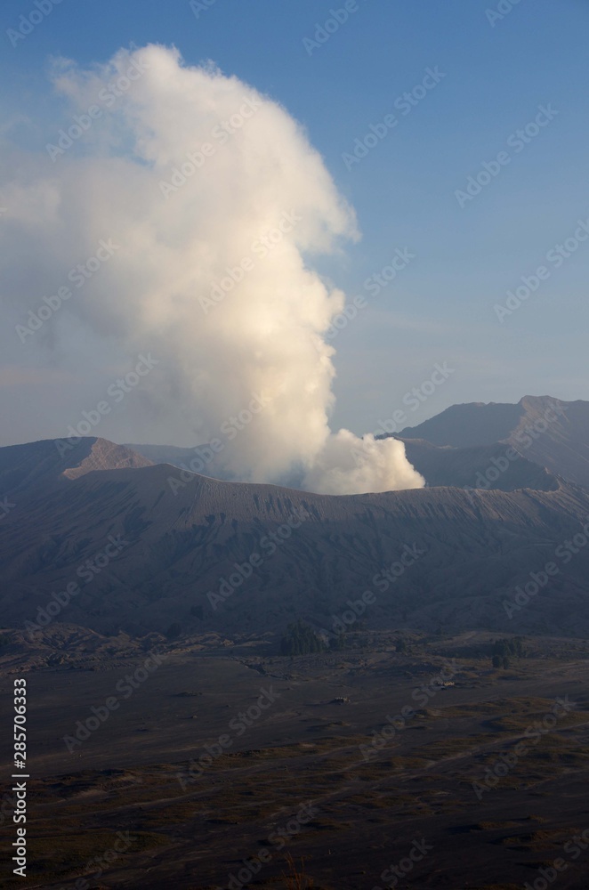 The Bromo volcano and the Tengger caldera on the Java island in Indonesia