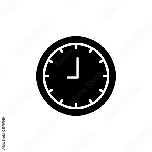 Clock line icon isolated on white background. Black and white simple watches. Time concept. Vector illustration
