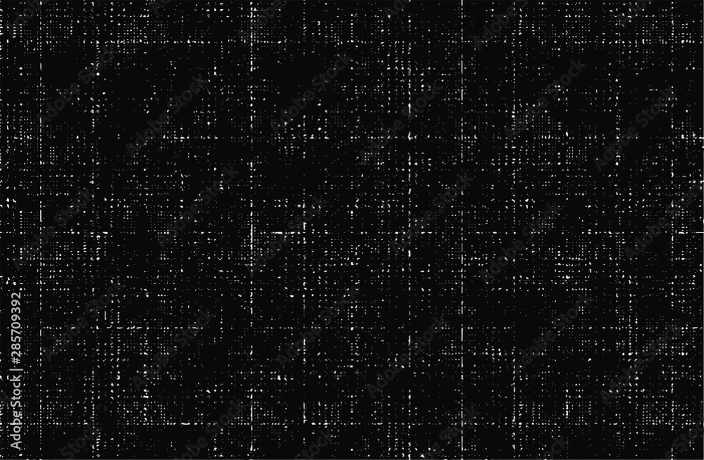 Distressed fabric texture. Vector texture of weaving fabric. Grunge background. Abstract halftone vector illustration. Overlay for interesting effect and depth. Black isolated on white background. Distressed fabric texture. Vector texture of weaving fabric. Grunge background. Abstract halftone vector illustration. Overlay for interesting effect and depth. Black isolated on white background.