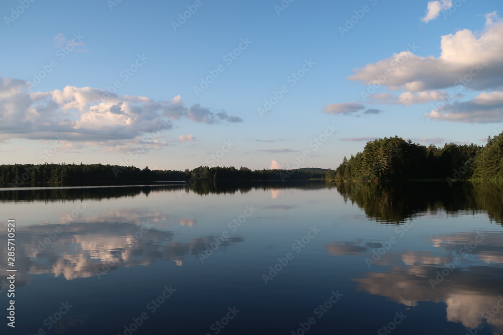 lake with reflections