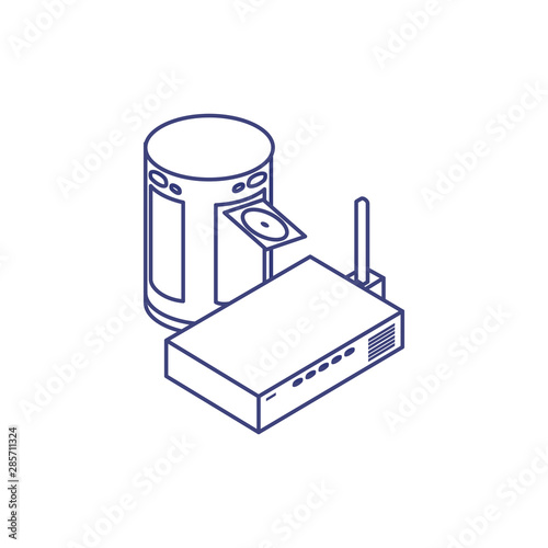 router communication with data disks