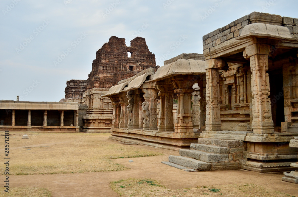 View of hindu temple in Hampi, India