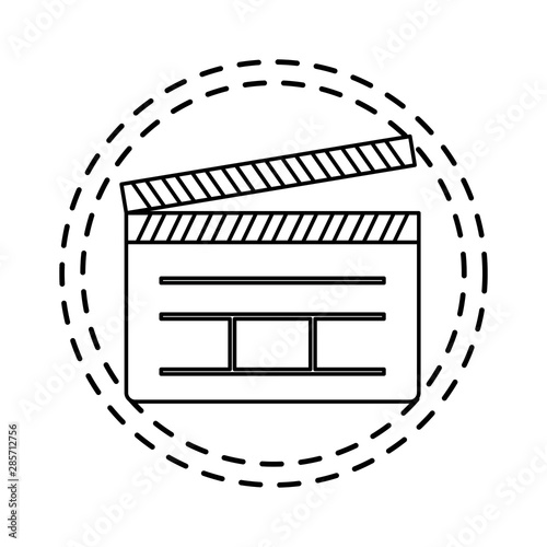 patch of clapboard cinema director isolated icon