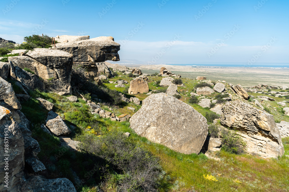 Landscape in Gobustan national park, Azerbaijan