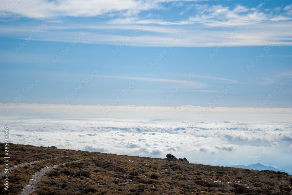 walking above the clouds in Sierra Nevada walking above the clouds in Sierra Nevada