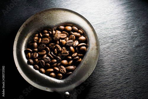 Heart shaped coffee beans