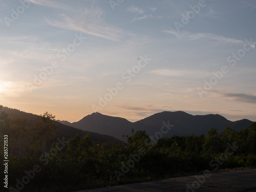 Mountain Sunset Silhouette