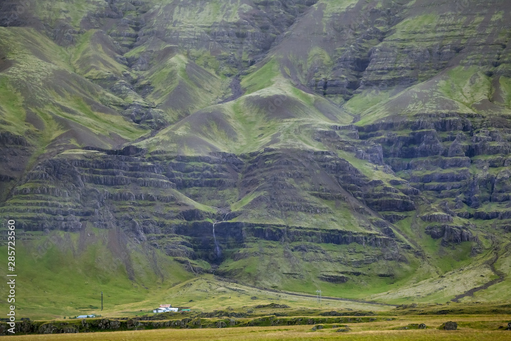 Mountain landscape in the East of Iceland