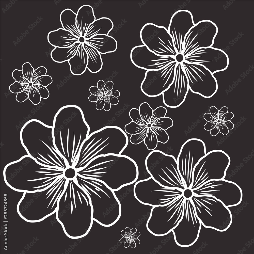 Fototapeta premium pattern of flowers isolated icon