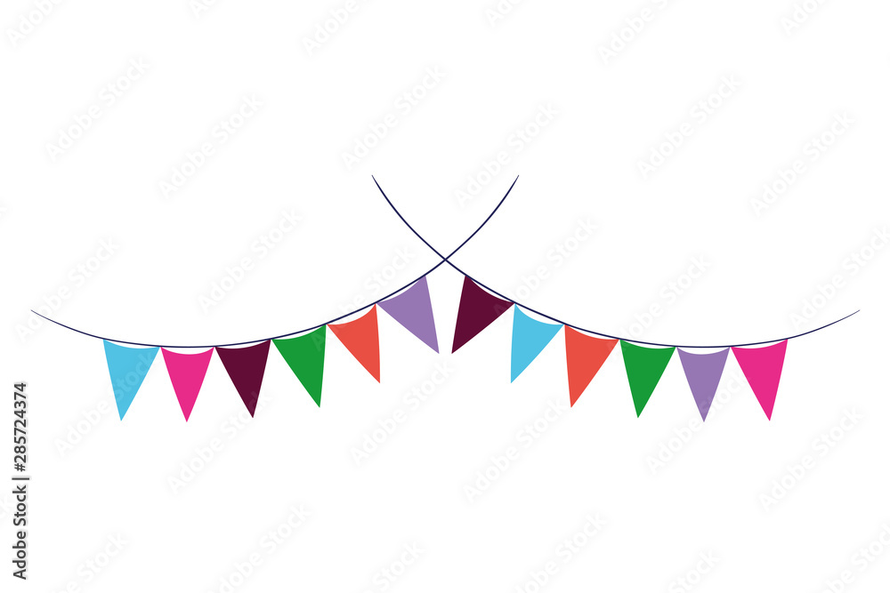 Obraz premium party garland hanging isolated icon