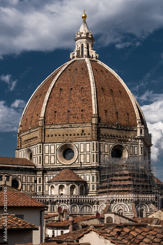 View of florence cathedral dome from