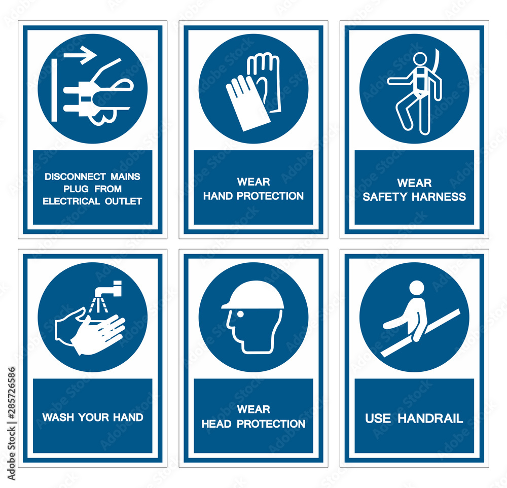 Safety PPE Must Be Worn Sign Isolate On White Background,Vector Illustration EPS.10 Safety PPE Must Be Worn Sign Isolate On White Background,Vector Illustration EPS.10