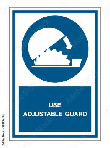 Symbol Use Adjustable Guard Isolate On White Background,Vector Illustration EPS.10