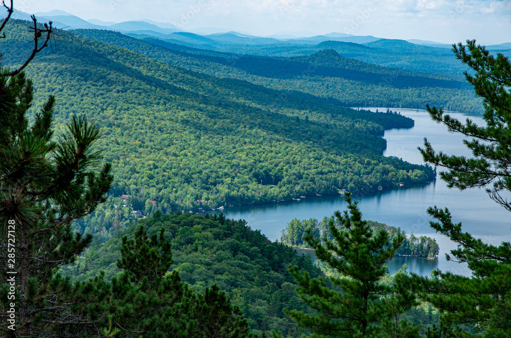 views of silver lake from the summit of the mountain