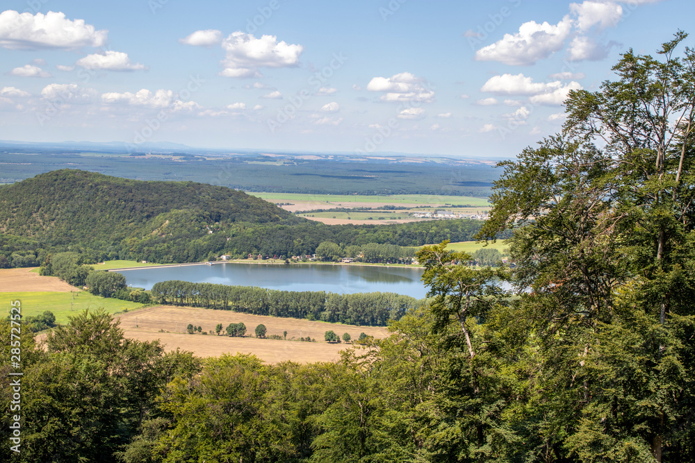 Bukova Lake in Little Carphatian, Slovakia. Water reservoir in western Slovakia.