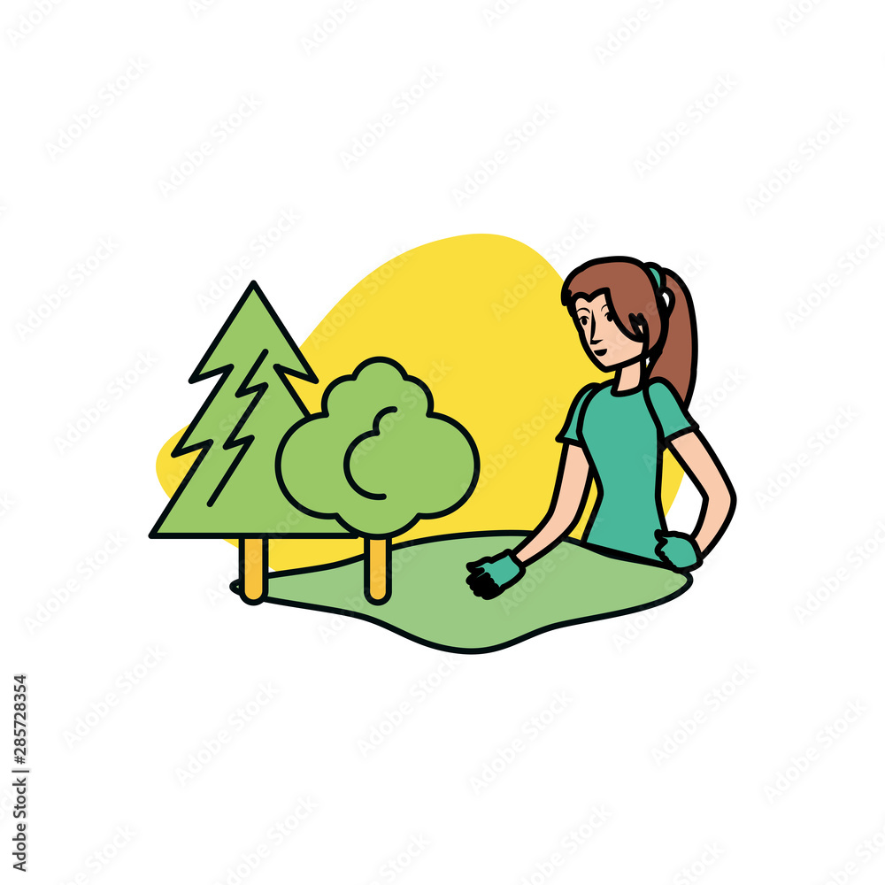 Avatar woman with trees design Avatar woman with trees design