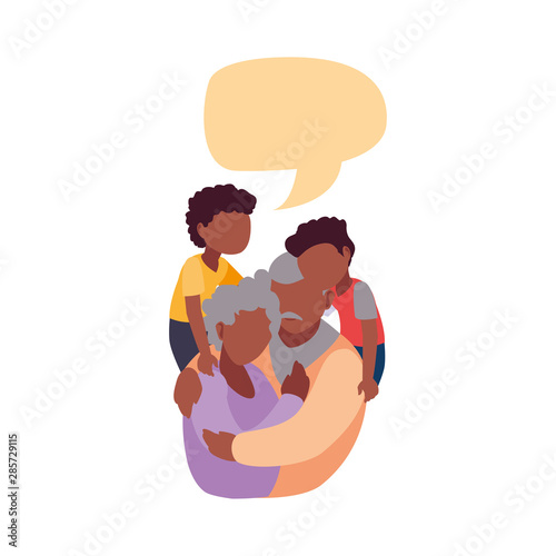 happy grandparents day flat design