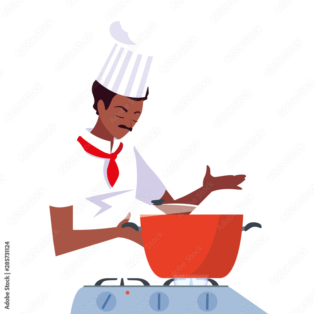 man chef preparation cooking vector ilustration man chef preparation cooking vector ilustration