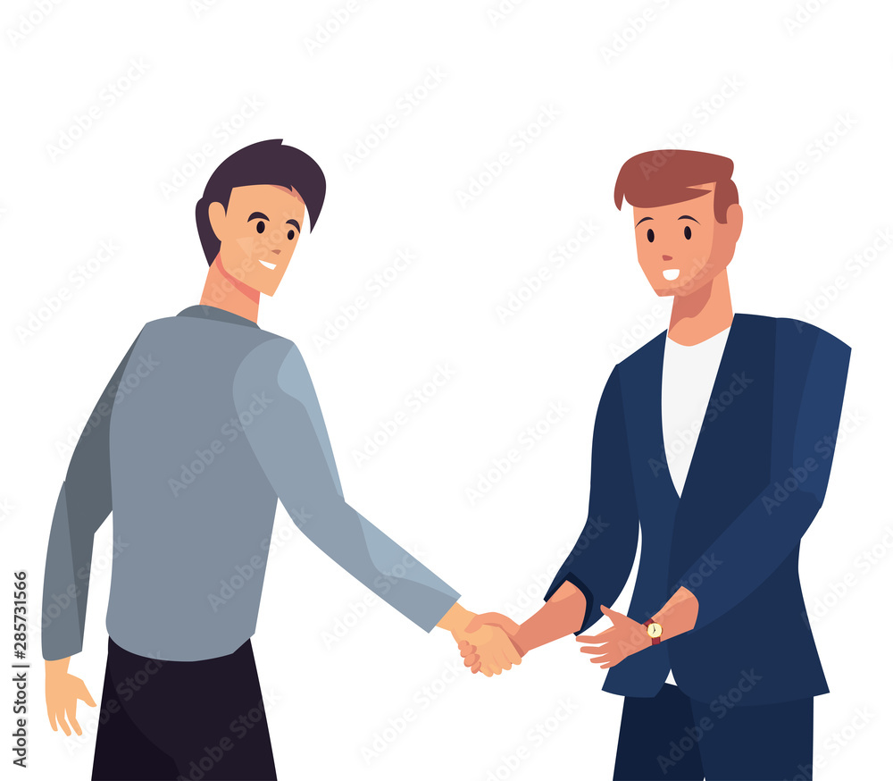 Obraz premium handshake icon flat design image