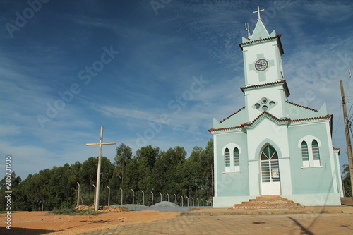 Chapel in the São José do Barreiro neighborhood, São Roque de Minas, Serra da Canastra, Minas Gerais, Brazil. A serene rural landmark surrounded by stunning landscapes and cultural history. photo