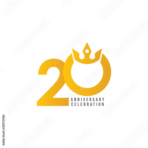 20 Years Anniversary Celebration Vector Template Design Illustration