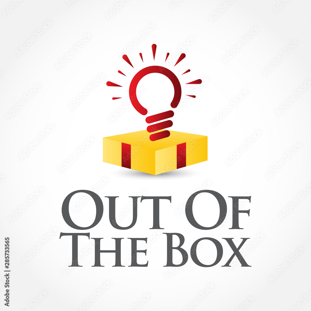 Out Of The Box Vector Template Design Illustration Out Of The Box Vector Template Design Illustration