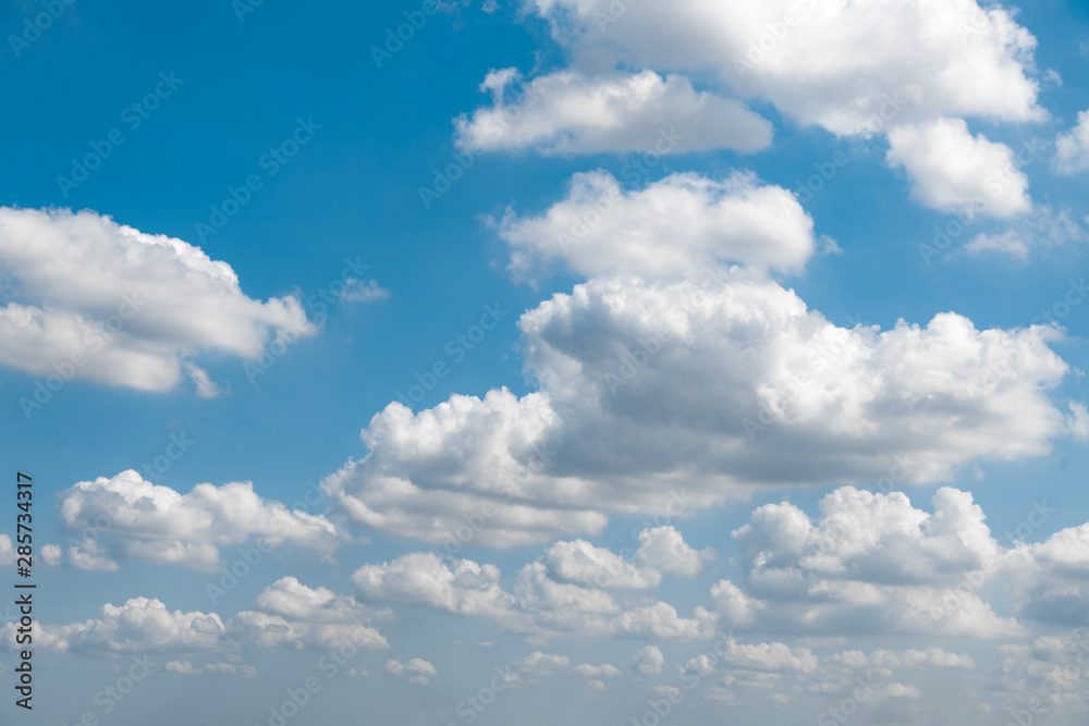 Blue sky and white clouds under the sun Blue sky and white clouds under the sun