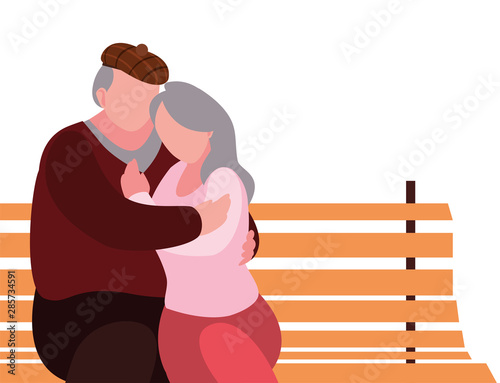 happy grandparents day flat design