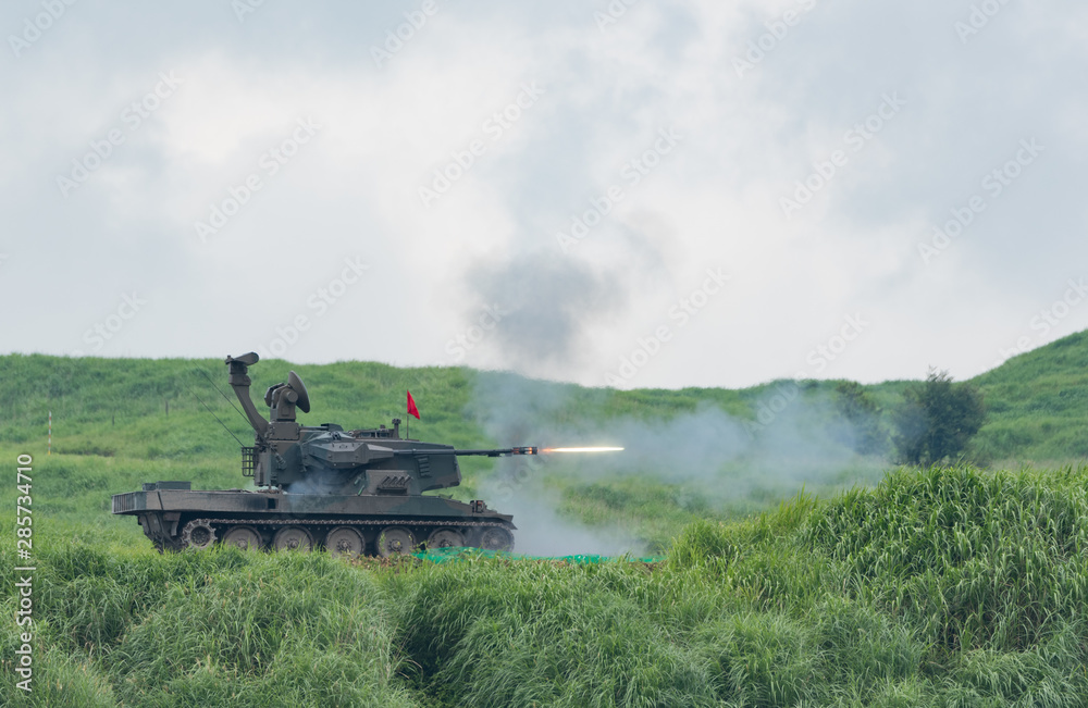 Fototapeta premium 陸上自衛隊 自走対空機関砲