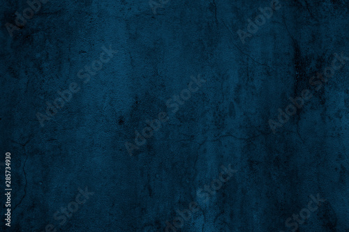 Blue Grunge Concrete Wall Texture Background.