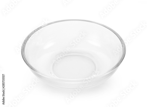 glass bowl isolated on white background