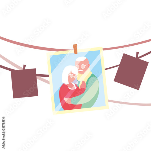 happy grandparents day flat design