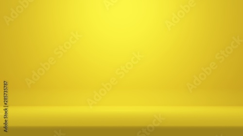 Fototapeta Naklejka Na Ścianę i Meble -  yellow room with lighting 3d rendering