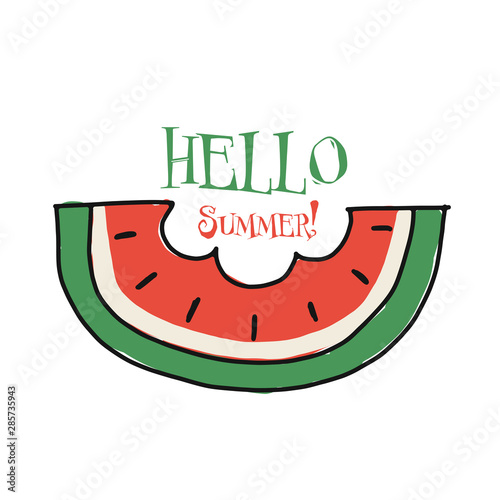 Piece of watermelon, sketch for your design