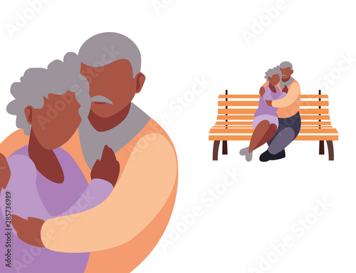 happy grandparents day flat design