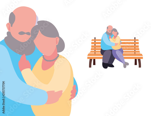 happy grandparents day flat design
