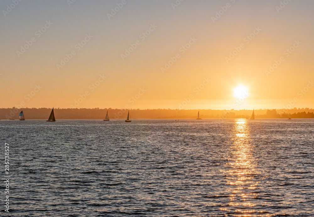 Fototapeta premium Sailing Out to Sea