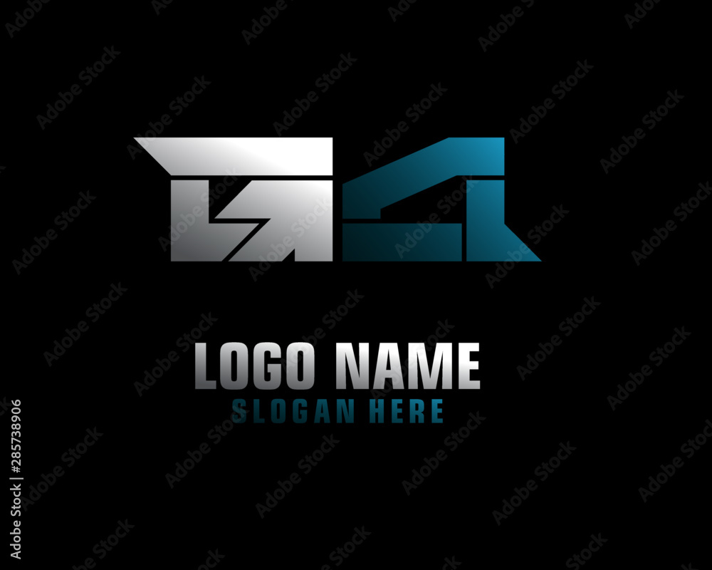 Obraz premium GA Initial letter logo template vector 