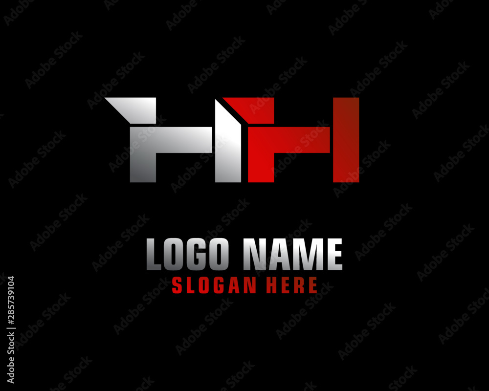 Fototapeta premium HH Initial letter logo template vector 