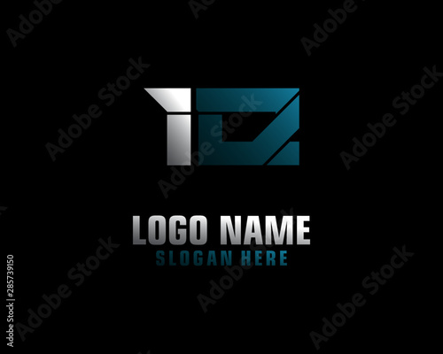 IQ Initial letter logo template vector	