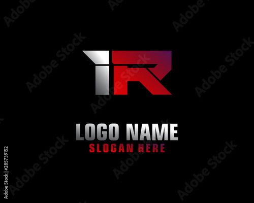 IR Initial letter logo template vector	