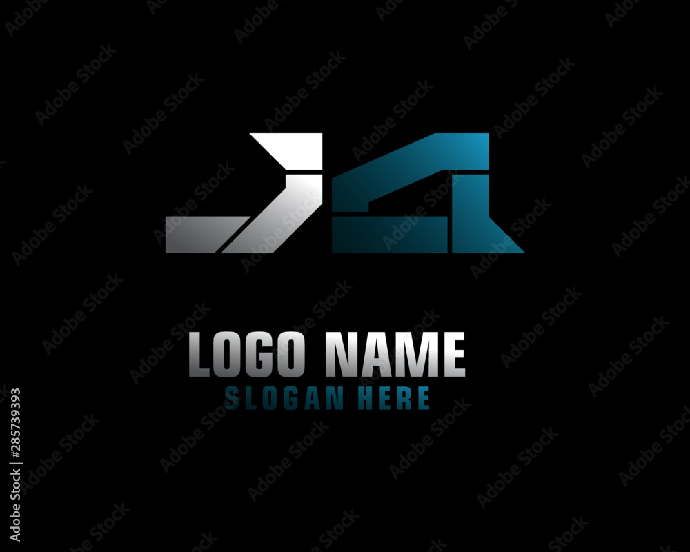 JA Initial letter logo template vector JA Initial letter logo template vector