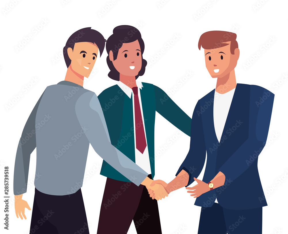 handshake icon flat design image