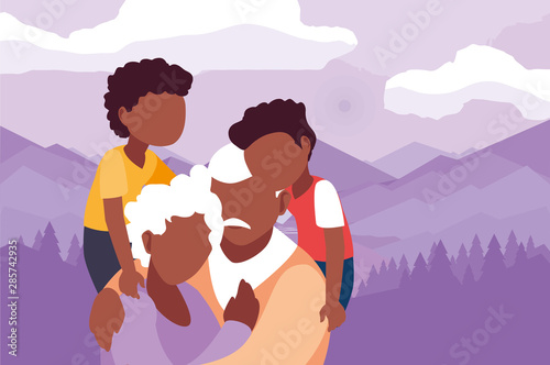 happy grandparents day flat design